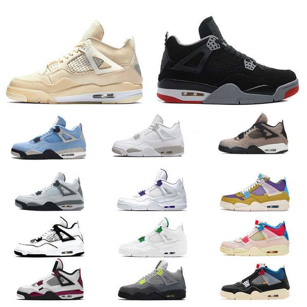

fashion 4s 4 basketball shoes university blue jumpman black cat cactus jack green metallic red thunder shimmer white oreo men women designer