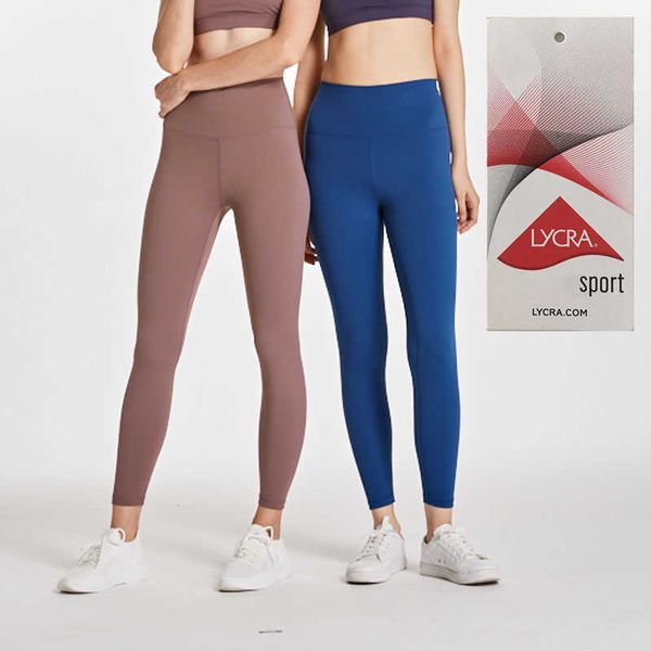

2021 lycra fabric comprehensive training solid color yoga pants high waist workout leggings lady outdoor sports trousers, White;red