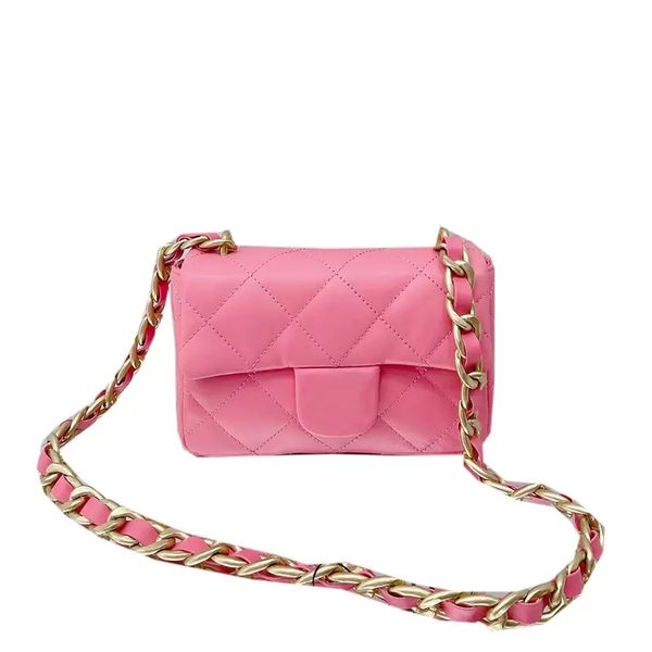 

spring summer20*13cm mini classic flap lambskin bags luxury designer quilted black orange peach lambs crossbody gold metal vanity cosmetic l