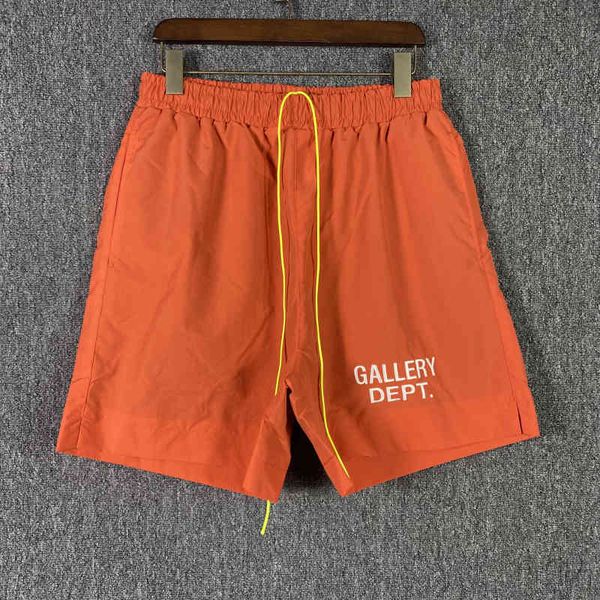

shorts designer gallerydepts gary fashion brand high street short beach pants drawstring embroidery casual nylon quick drying shorts men, White;black