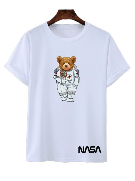 

men cartoon & letter graphic tee y5l4#, White;black