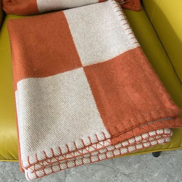 

luxury designer blankets letter cashmere soft wool scarf shawl portable warm sofa bed fleece knitted throw h blanket 130x180cm spring autumn