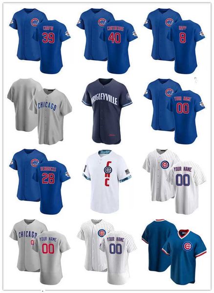 

2022 custom jersey chicago''cubs''mens women youth 12 kyle schwarber 9 javier baez 17 kris bryant 44 anthony rizzo baseb, Blue;black