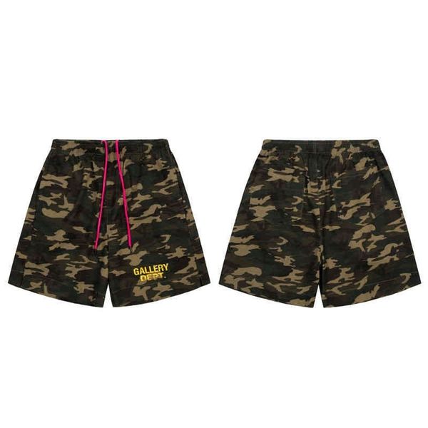 

shorts gallerydept designer 2023 summer camouflage letter print casual tether beach capri shorts men fashion trend short, White;black