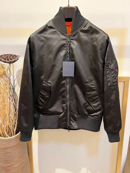 2022 Осень Зима новая дизайнерская куртка мода двухсторонний дизайн одежды черный бейсбольный воротник куртка высокого качества ветрозащитный материал роскошная мужская куртка
