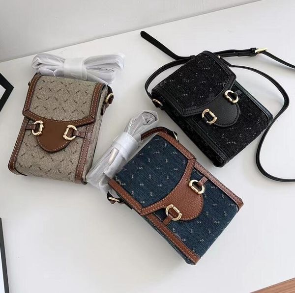 

designer classic letter printing wallet tricolor single-shoulder bag leather luxury brand mobile phone bag women leisure flip wallets, Red;black