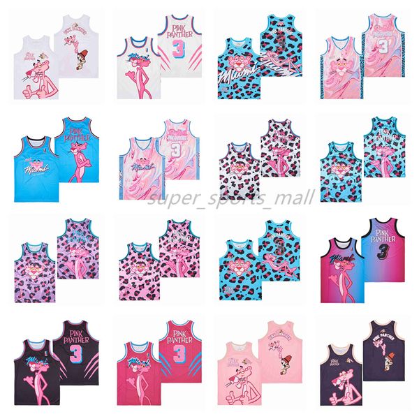 

movie basketball jerseys pink panther pink print jersey, Black;red