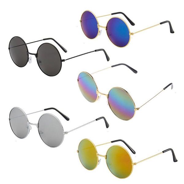 

vintage round sun glasses fashion candy mirror sunglasses uv 400, White;black