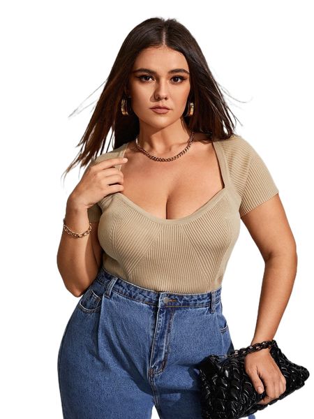 

plus raglan sleeve knit z94q#, Black