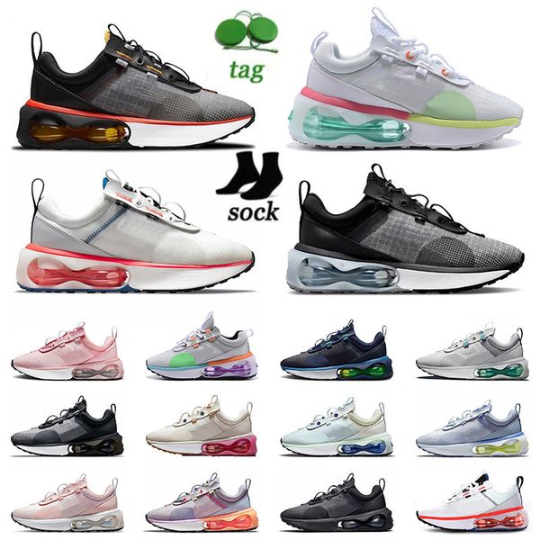 

2022 new max 2021 mens women fly knit react running shoes sports triple black iron grey white blue rose pink obsidian off authentic sneakers