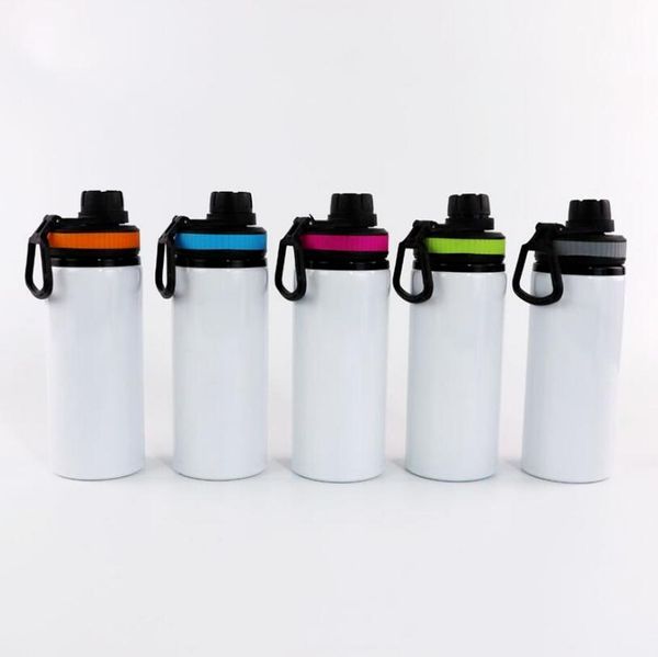 

water bottles 20oz diy sublimation blanks white mug 600ml cups single layer aluminum tumblers drinking cup with lids fy5166 sxmy5