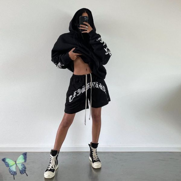 

oversize hip hop print high street mesh shorts
