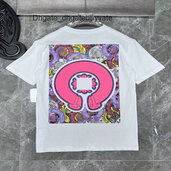 

fashion mens luxury t shirts ch brand men tees horseshoe cross designer tshirts summer loose women shirt classic man hip hop sweater sanskr, White;black