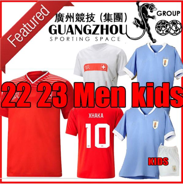 

2022 2023 uruguay suarez de arrascaeta soccer jerseys 22 23 home away bentancur e.cavani d.godin d.nunez m gomez switzerland men kids sets f, Black;yellow