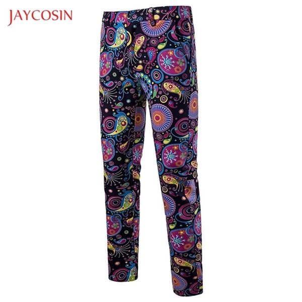 Joycosin Winter Men's Banns Casual Fashion Night Club Men Strants Smash Print Straight Formal Dress Street Wear 201203