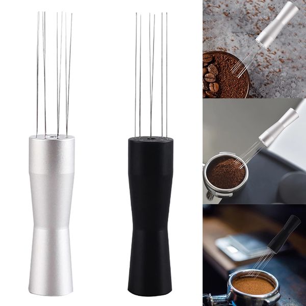 Strumenti 1Pc Coffee Powder Tamper Distributore LevelerTool Coffees Powder Espresso Stirrer Stirring Tool Aghi in acciaio inossidabile per uso alimentare Inventario all'ingrosso