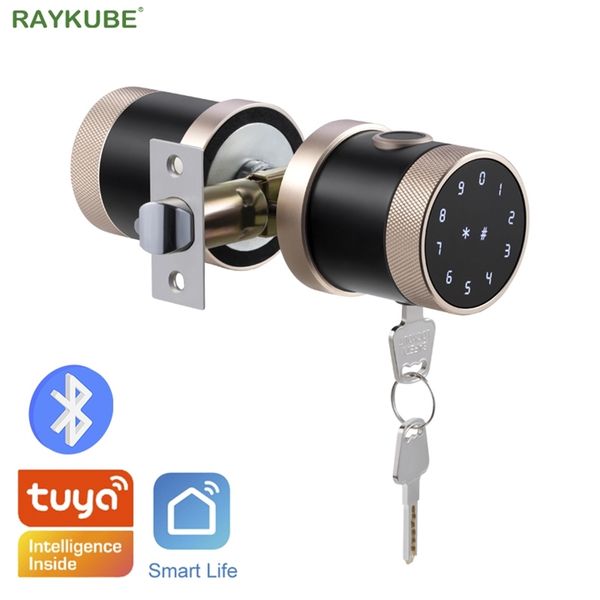 

fingerprint door lock tuya bluetooth wifi digital keyboard smart card combination knob lock for home / office / l diy lock 201013