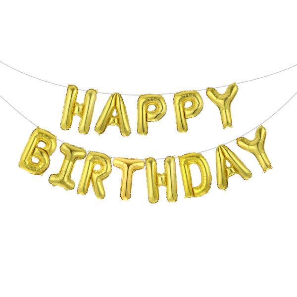 

wholesale 13 style happy birthday balloons rose gold letter foil ballons party decorations globos balony anniversaire