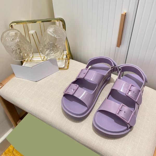 

women sandal designers sandals flat casual outdoor shoes classic summer beach slipper high-quality pvc solid jelly shoe 4 colors versatile l, Black