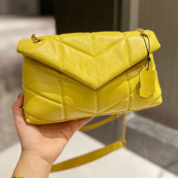 

5 colors loulou flap crossbody bag women soft handbags chain cloud bag genuine leather shoulder bags purse classic letters metallic magnetis