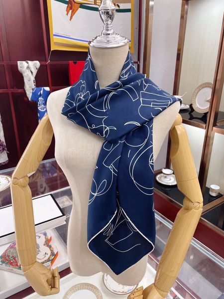 

designer silk scarf mens luxury scarf womens four season shawl fashion letter scarves size 180x70cm 6 color optional exquisite, Blue;gray