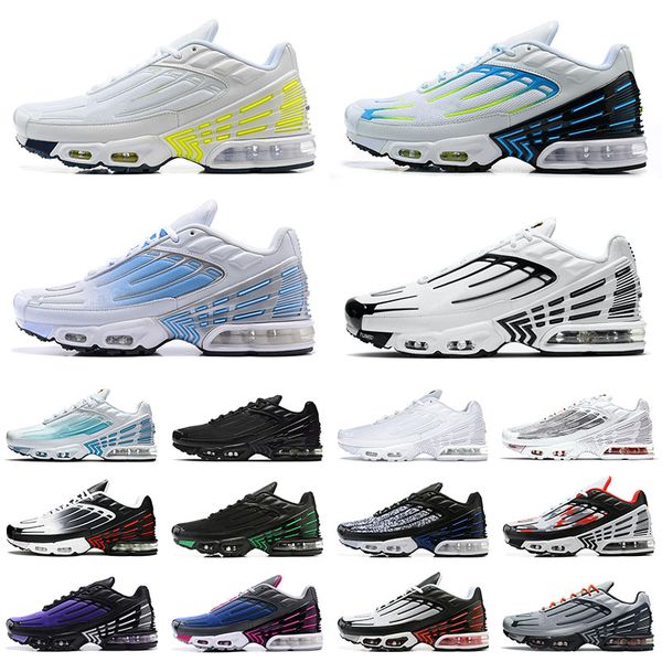 

breathable tn tns sports running shoes men women trainers classic plus 3 sneakers laser blue graphy pack purple nebula black white obsidian, White;red