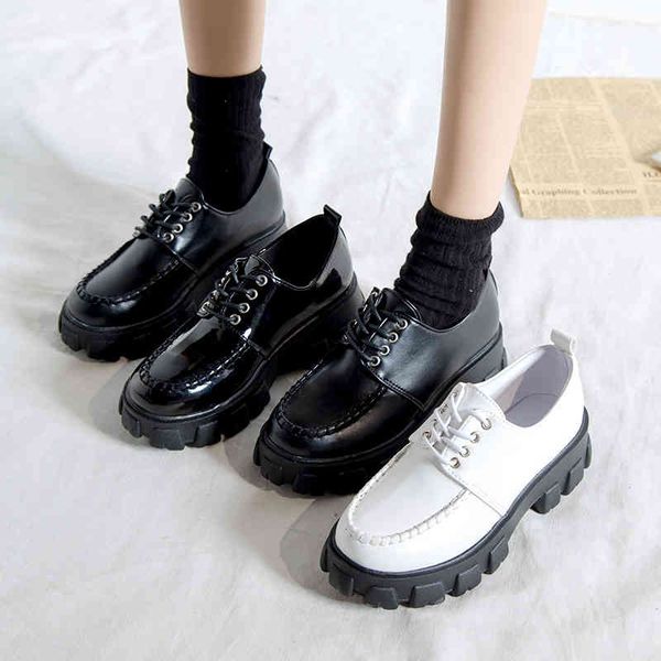 

boots the women's oxfords ladies toe shoes leather creepers xjew 85bs, Black