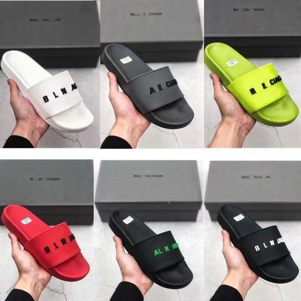 

2022 summer b home slippers men and women couple letters all-match fashion one word outside wear non-slip beach sandals sizes us 12/13/14 bi, Black