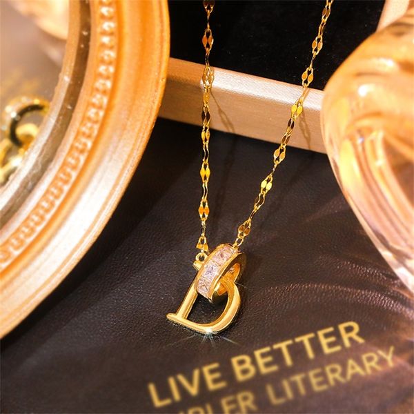 

20% off 2022 jewelry light luxury temperament family necklace female collarbone new fashion high-grade zircon net red circle neck chain, Black
