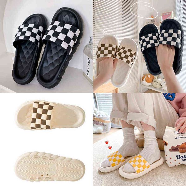 

slippers women cloud thick soft sole slides men beach home bathroom for woman antislip shoes eva 220301, Black