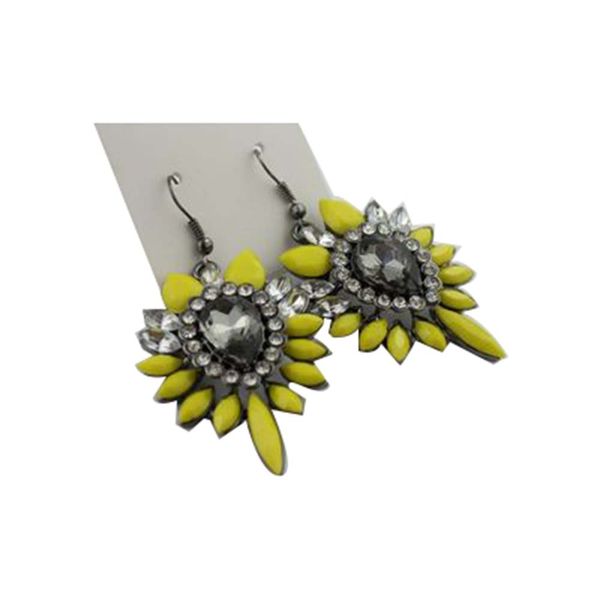 

necklace europe and the united states jewelry elegant yellow gems, Silver