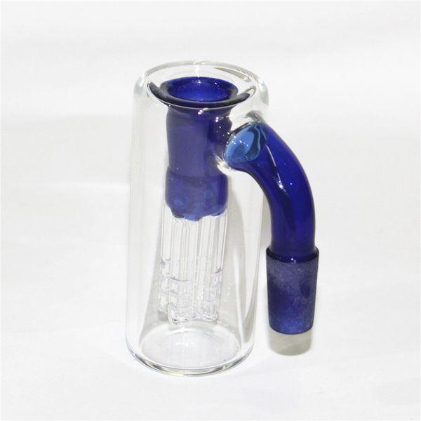 Catcher de cinzas de vidro de narguilé para bongos 90 45 graus 14 mm 18mm Matrix Perc Glass Ashcatcher Bubbler Bong Plate