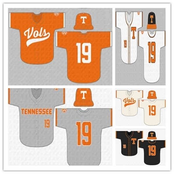 Uchen37 Men College Baseball Tennessee Voluntários Jersey Liam Spence Jake Rucker Drew Gilbert Pete Derkay Luc Lipcius Max Ferguson Evan Russell