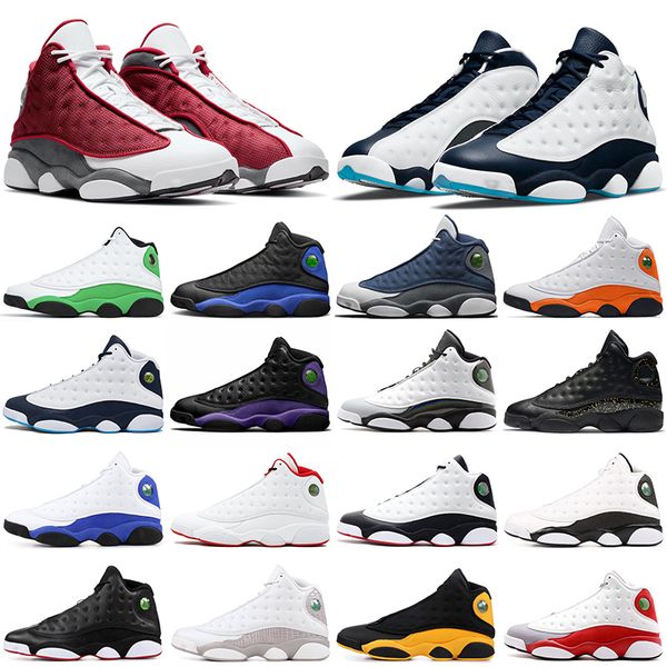 

jumpman 13s 13 men basketball shoes dark powder blue court purple red flint black bat aurora green mens women outdoor sports trainers