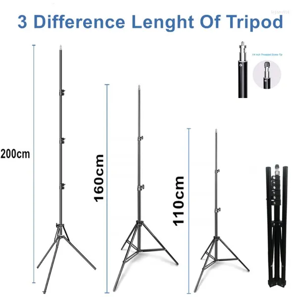 Supporto per illuminazione per treppiede da 1-2 m per fotocamera Treppiedi professionali regolabili Tiktok Po Studio Flash Loga22