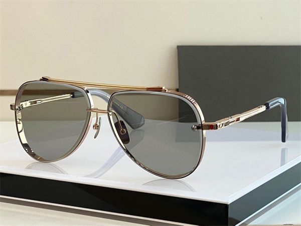 Modedesigner Acht Sonnenbrille Herren Metall Pilot ovale Form übergroße Brille Linse Kristallschnitt Design Top-Qualität Anti-Ultraviolett-Schutz kommt mit Box