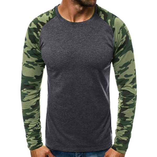 Herren T-Shirts Top Bluse für Herren Camouflage bedruckt Sportmode Kurzhemd Smoking Slim FitHerren