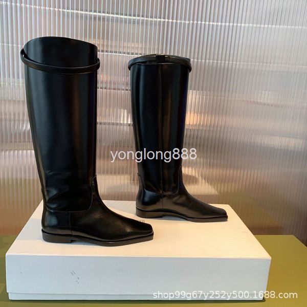 

boots female knight boots winter net red leather riding, Black