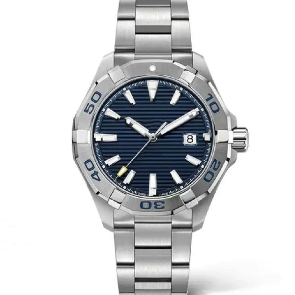 

men's automatic mechanical watch 41mm stainless steel business fashion waterproof men sports watches iced out watched reloj de lujo tag, Slivery;brown