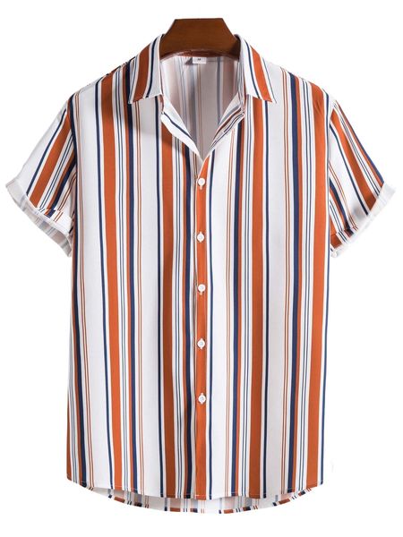 

men block striped button up shirt m1nt#, White;black