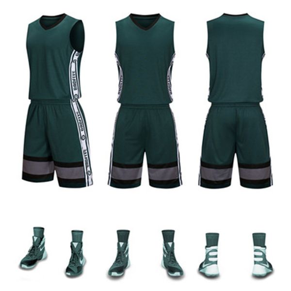 

nb0109 basketball jersey sport wears athletic outdoor apparel college, Black