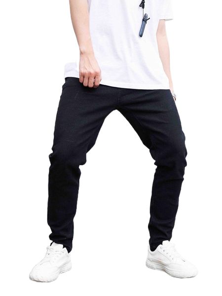 

men slant pocket tapered jeans j8v3#, Blue