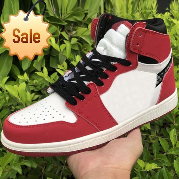 

jumpman 1 basketball shoes 1s men women chicago red mens trainers sports sneakers size 5 .5 -12, Black