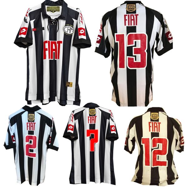 

2008 atletico mineiro 100th anniversary retro soccer jersey 08 09 renan oliveira eder luis vintage classic football shirt, Black;yellow