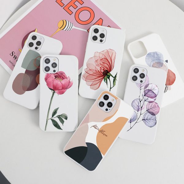 Weiche TPU-Hüllen für Xiaomi Mi 11 Lite Ultra 11i 8 A2 CC9e Poco M3 Redmi Note 10S 9A 9 10 9T K40 Pro Max Cover Fashion Flower Funda