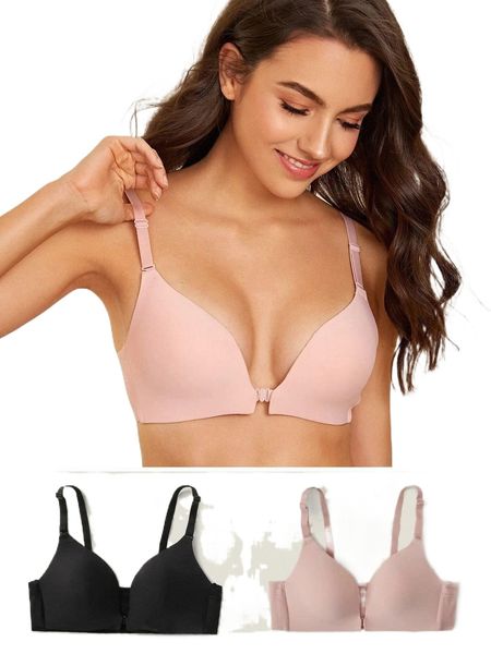 

seamless bra set 2pack z2qr#, Black;red