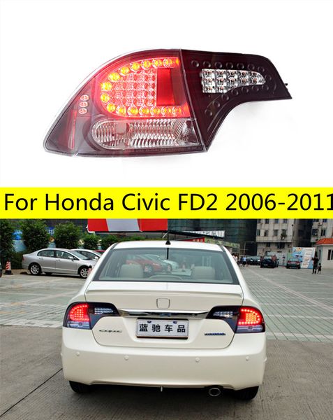 

automotive accessories led lights for honda civic led tail light 2006-2011 fd2 rear fog running lamp reverse turn signal