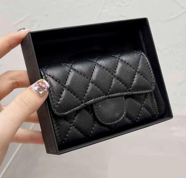 

tz women mini designers wallets black caviar/sheepskin flap designer bags gold-tone/silver diamond quilting inside coin purse card case wall, Red;black