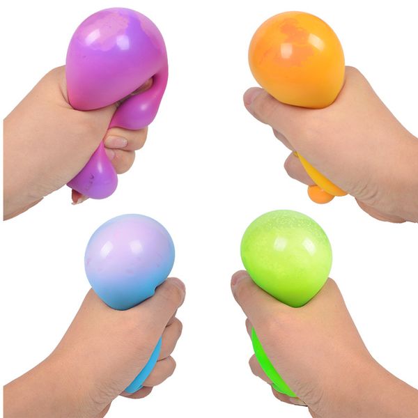 Novità Giochi Giocattoli Decompressione Squeeze Rainbow Ball Release Pressure TPR Toy Per bambini e adulti