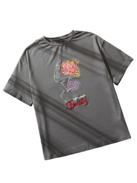 

x shanze ali floral & figure graphic tee x0w2#, White